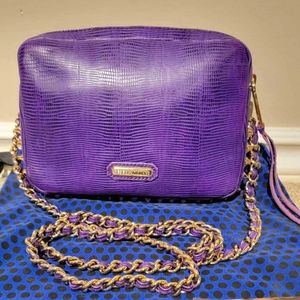 Rebecca Minkoff crossbody purse, purple with spikes